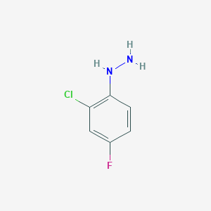 molecular formula C6H6ClFN2 B053792 (2-Chloro-4-fluorophenyl)hydrazine CAS No. 119452-65-2
