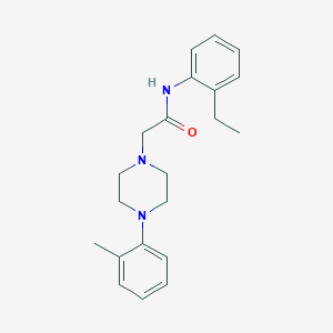 molecular formula C21H27N3O B5379201 N-(2-ethylphenyl)-2-[4-(2-methylphenyl)-1-piperazinyl]acetamide 