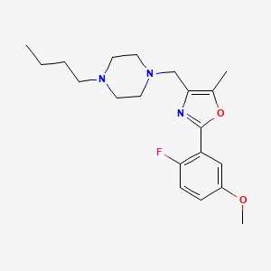 molecular formula C20H28FN3O2 B5379211 1-butyl-4-{[2-(2-fluoro-5-methoxyphenyl)-5-methyl-1,3-oxazol-4-yl]methyl}piperazine 
