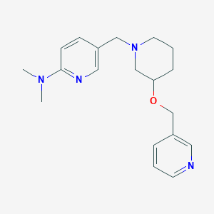 molecular formula C19H26N4O B5379222 N,N-dimethyl-5-{[3-(3-pyridinylmethoxy)-1-piperidinyl]methyl}-2-pyridinamine 