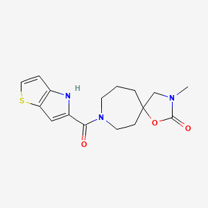 molecular formula C16H19N3O3S B5379236 3-methyl-8-(4H-thieno[3,2-b]pyrrol-5-ylcarbonyl)-1-oxa-3,8-diazaspiro[4.6]undecan-2-one 