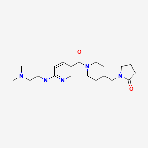 1-{[1-({6-[[2-(dimethylamino)ethyl](methyl)amino]pyridin-3-yl}carbonyl)piperidin-4-yl]methyl}pyrrolidin-2-one