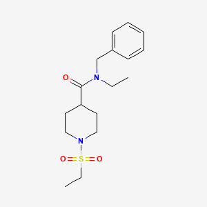 molecular formula C17H26N2O3S B5379310 N-benzyl-N-ethyl-1-(ethylsulfonyl)-4-piperidinecarboxamide 