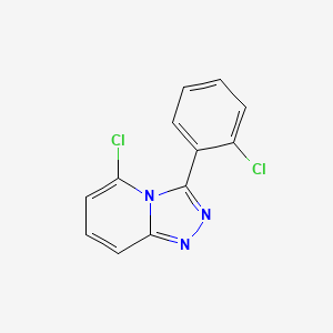 molecular formula C12H7Cl2N3 B5379316 5-chloro-3-(2-chlorophenyl)[1,2,4]triazolo[4,3-a]pyridine 