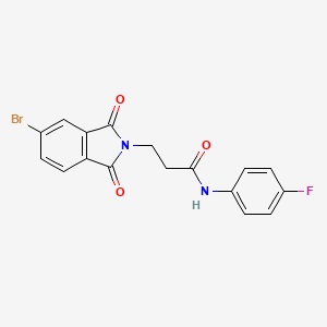 molecular formula C17H12BrFN2O3 B5379329 3-(5-bromo-1,3-dioxo-1,3-dihydro-2H-isoindol-2-yl)-N-(4-fluorophenyl)propanamide 