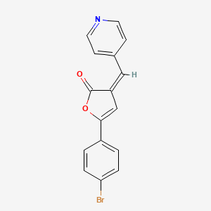 molecular formula C16H10BrNO2 B5379342 5-(4-bromophenyl)-3-(4-pyridinylmethylene)-2(3H)-furanone 