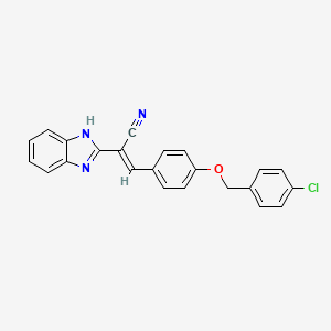 molecular formula C23H16ClN3O B5379405 2-(1H-benzimidazol-2-yl)-3-{4-[(4-chlorobenzyl)oxy]phenyl}acrylonitrile 