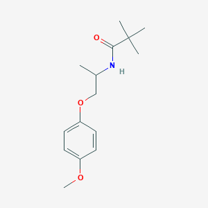 molecular formula C15H23NO3 B5379417 N-[2-(4-methoxyphenoxy)-1-methylethyl]-2,2-dimethylpropanamide 