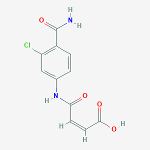 molecular formula C11H9ClN2O4 B5379425 4-{[4-(aminocarbonyl)-3-chlorophenyl]amino}-4-oxo-2-butenoic acid 