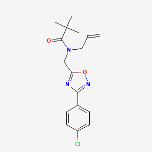 molecular formula C17H20ClN3O2 B5379429 N-allyl-N-{[3-(4-chlorophenyl)-1,2,4-oxadiazol-5-yl]methyl}-2,2-dimethylpropanamide 