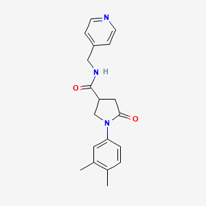 1-(3,4-dimethylphenyl)-5-oxo-N-(pyridin-4-ylmethyl)pyrrolidine-3-carboxamide