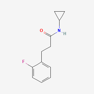 molecular formula C12H14FNO B5379507 N-cyclopropyl-3-(2-fluorophenyl)propanamide 
