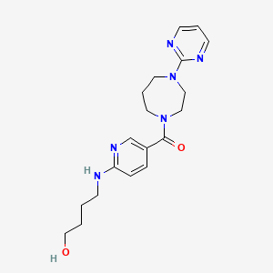 molecular formula C19H26N6O2 B5379529 4-({5-[(4-pyrimidin-2-yl-1,4-diazepan-1-yl)carbonyl]pyridin-2-yl}amino)butan-1-ol 