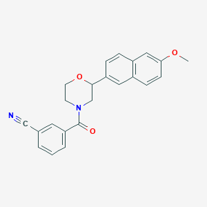 3-{[2-(6-methoxy-2-naphthyl)morpholin-4-yl]carbonyl}benzonitrile