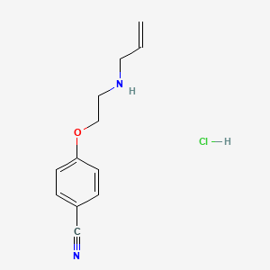 molecular formula C12H15ClN2O B5379544 4-[2-(allylamino)ethoxy]benzonitrile hydrochloride 