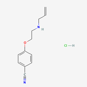 molecular formula C12H15ClN2O B5379544 4-[2-(Prop-2-enylamino)ethoxy]benzonitrile;hydrochloride 