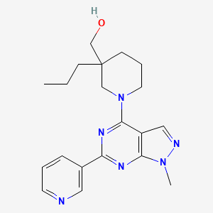 {1-[1-methyl-6-(3-pyridinyl)-1H-pyrazolo[3,4-d]pyrimidin-4-yl]-3-propyl-3-piperidinyl}methanol