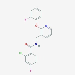 molecular formula C19H13ClF2N2O2 B5379580 2-chloro-4-fluoro-N-{[2-(2-fluorophenoxy)pyridin-3-yl]methyl}benzamide 