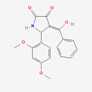 molecular formula C19H17NO5 B5379598 4-benzoyl-5-(2,4-dimethoxyphenyl)-3-hydroxy-1,5-dihydro-2H-pyrrol-2-one 
