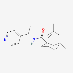 molecular formula C20H28N2O B5379631 3,5-dimethyl-N-[1-(4-pyridinyl)ethyl]-1-adamantanecarboxamide 