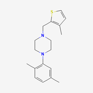 molecular formula C18H24N2S B5379649 1-(2,5-dimethylphenyl)-4-[(3-methyl-2-thienyl)methyl]piperazine 