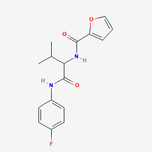 molecular formula C16H17FN2O3 B5379705 N~1~-(4-fluorophenyl)-N~2~-2-furoylvalinamide 