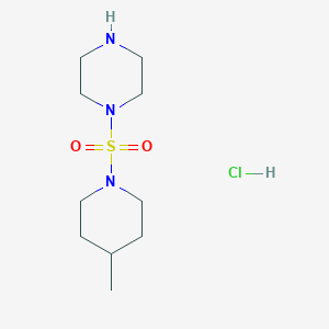 molecular formula C10H22ClN3O2S B5379713 1-[(4-methyl-1-piperidinyl)sulfonyl]piperazine hydrochloride 