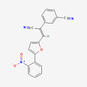 molecular formula C20H11N3O3 B5379724 3-{1-cyano-2-[5-(2-nitrophenyl)-2-furyl]vinyl}benzonitrile 