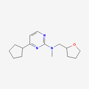 molecular formula C15H23N3O B5379754 4-cyclopentyl-N-methyl-N-(tetrahydrofuran-2-ylmethyl)pyrimidin-2-amine 