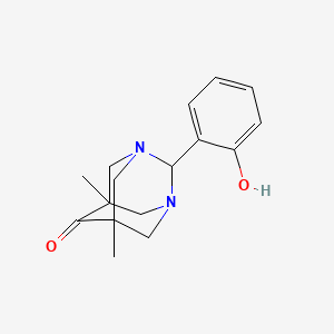 molecular formula C16H20N2O2 B5379767 2-(2-hydroxyphenyl)-5,7-dimethyl-1,3-diazatricyclo[3.3.1.1~3,7~]decan-6-one 
