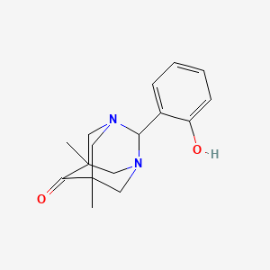 2-(2-hydroxyphenyl)-5,7-dimethyl-1,3-diazatricyclo[3.3.1.1~3,7~]decan-6-one