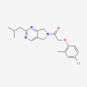 molecular formula C19H22ClN3O2 B5379774 6-[(4-chloro-2-methylphenoxy)acetyl]-2-isobutyl-6,7-dihydro-5H-pyrrolo[3,4-d]pyrimidine 