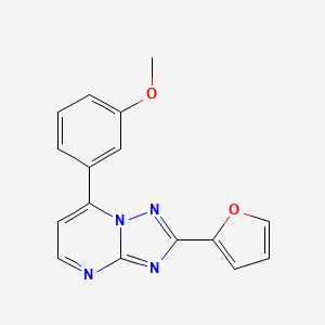molecular formula C16H12N4O2 B5379779 2-(2-furyl)-7-(3-methoxyphenyl)[1,2,4]triazolo[1,5-a]pyrimidine 