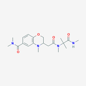 3-{2-[[1,1-dimethyl-2-(methylamino)-2-oxoethyl](methyl)amino]-2-oxoethyl}-N,N,4-trimethyl-3,4-dihydro-2H-1,4-benzoxazine-6-carboxamide