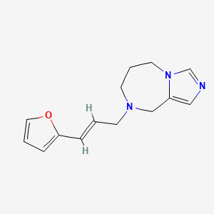 molecular formula C14H17N3O B5379808 8-[(2E)-3-(2-furyl)prop-2-en-1-yl]-6,7,8,9-tetrahydro-5H-imidazo[1,5-a][1,4]diazepine 