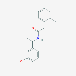 molecular formula C18H21NO2 B5379823 N-[1-(3-methoxyphenyl)ethyl]-2-(2-methylphenyl)acetamide 