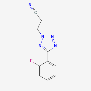 3-[5-(2-fluorophenyl)-2H-tetrazol-2-yl]propanenitrile