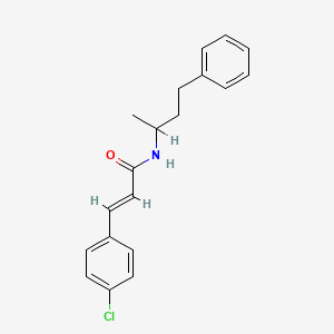 molecular formula C19H20ClNO B5379879 3-(4-chlorophenyl)-N-(1-methyl-3-phenylpropyl)acrylamide 