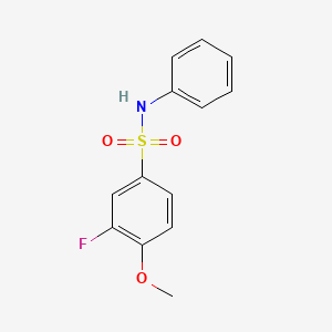 molecular formula C13H12FNO3S B5379944 3-fluoro-4-methoxy-N-phenylbenzenesulfonamide 