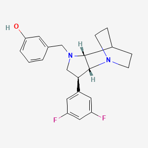 3-{[(2R*,3S*,6R*)-3-(3,5-difluorophenyl)-1,5-diazatricyclo[5.2.2.0~2,6~]undec-5-yl]methyl}phenol