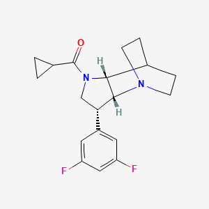 (3R*,3aR*,7aR*)-1-(cyclopropylcarbonyl)-3-(3,5-difluorophenyl)octahydro-4,7-ethanopyrrolo[3,2-b]pyridine