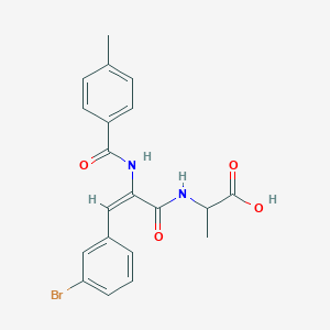 molecular formula C20H19BrN2O4 B5380037 N-{3-(3-bromophenyl)-2-[(4-methylbenzoyl)amino]acryloyl}alanine 