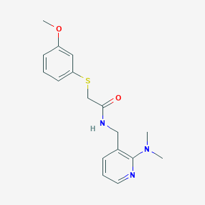 molecular formula C17H21N3O2S B5380048 N-{[2-(dimethylamino)pyridin-3-yl]methyl}-2-[(3-methoxyphenyl)thio]acetamide 