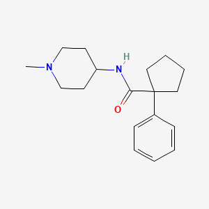 molecular formula C18H26N2O B5380061 N-(1-methyl-4-piperidinyl)-1-phenylcyclopentanecarboxamide 