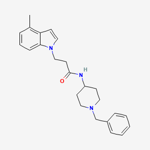molecular formula C24H29N3O B5380067 N-(1-benzyl-4-piperidinyl)-3-(4-methyl-1H-indol-1-yl)propanamide 