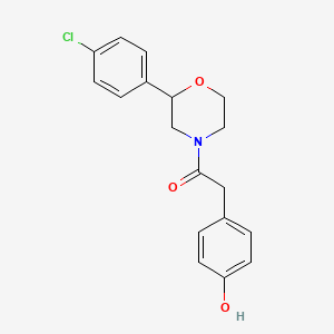 molecular formula C18H18ClNO3 B5380088 4-{2-[2-(4-chlorophenyl)morpholin-4-yl]-2-oxoethyl}phenol 