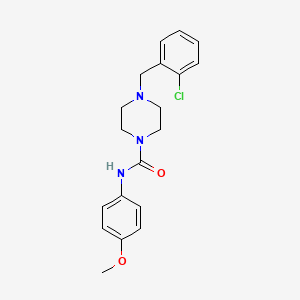 molecular formula C19H22ClN3O2 B5380097 4-(2-chlorobenzyl)-N-(4-methoxyphenyl)-1-piperazinecarboxamide 