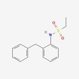 molecular formula C15H17NO2S B5380111 N-(2-benzylphenyl)ethanesulfonamide 