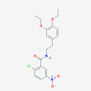 molecular formula C19H21ClN2O5 B5380154 2-chloro-N-[2-(3,4-diethoxyphenyl)ethyl]-5-nitrobenzamide 