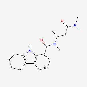 molecular formula C19H25N3O2 B5380161 N-methyl-N-[1-methyl-3-(methylamino)-3-oxopropyl]-2,3,4,9-tetrahydro-1H-carbazole-8-carboxamide 